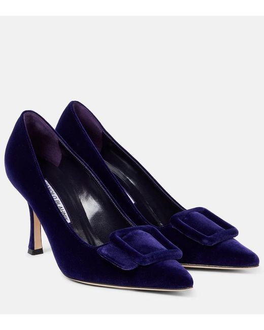 Pumps Maysale 90 di Manolo Blahnik in Blue