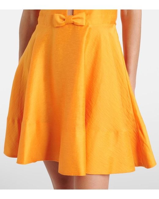 Rebecca Vallance Yellow Cera Cutout Halterneck Minidress