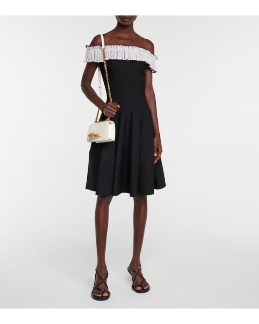 Bolso Cruzado Jewelled Satchel Mini De Piel Alexander McQueen de color White