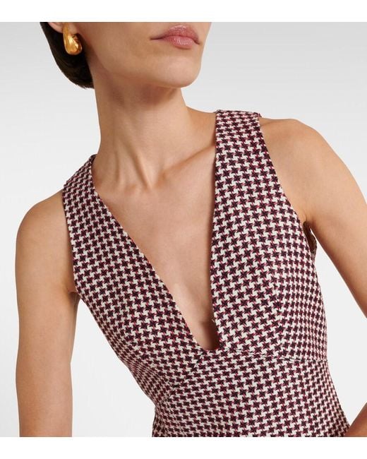 Etro Red Checked Minidress
