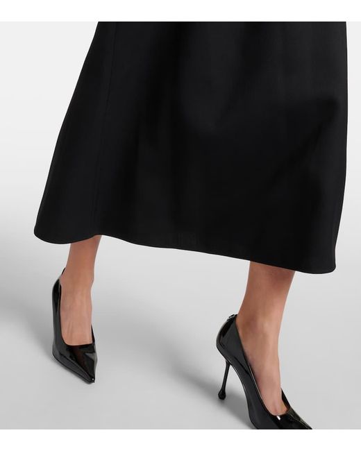 Wardrobe NYC Black Virgin Wool Midi Skirt