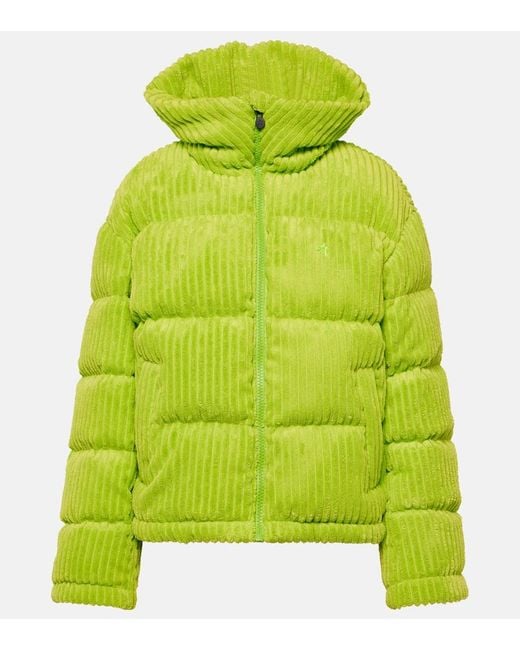 Perfect Moment Green Jumbo Corduroy Down Jacket