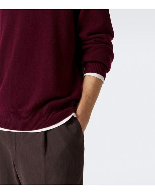 Lisa Yang Red Rufus Cashmere Polo Sweater for men