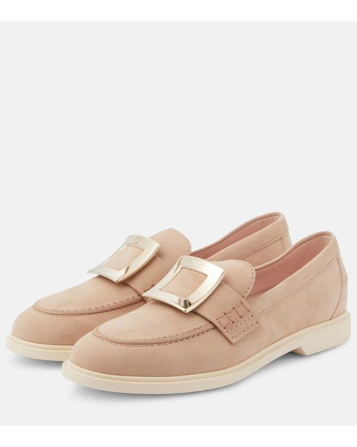 Mocasines Summer de ante Roger Vivier de color Natural