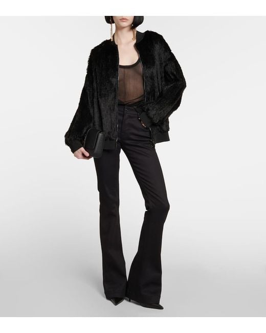 Tom Ford Gray Semi-Sheer Ribbed Jersey Tank Top