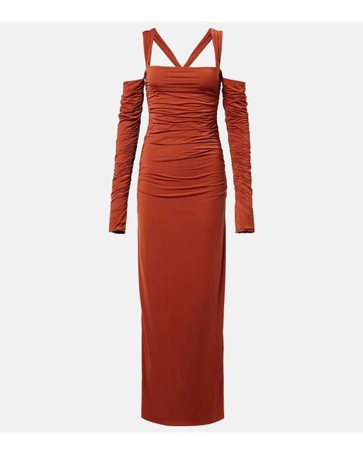 Sir Rosseli Gathered Jersey Maxi Dress