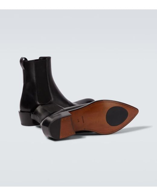 Tom Ford Black Leather Chelsea Boots for men
