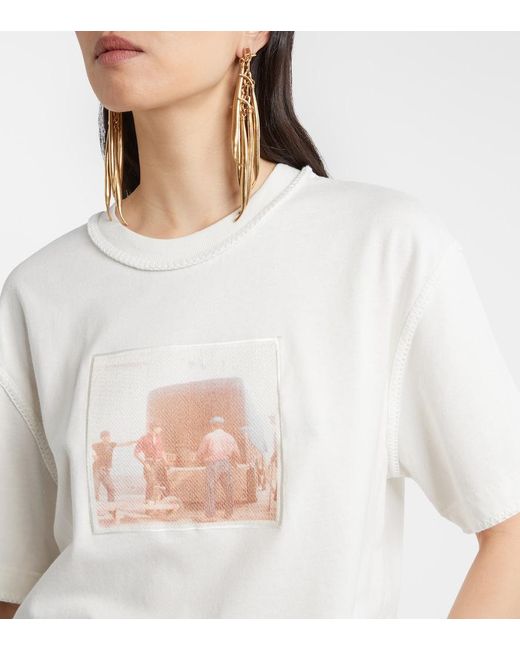 Jacquemus White Paysan Printed Cotton Jersey T-Shirt