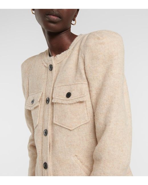 Isabel Marant Natural Nelly Wool-blend Jacket