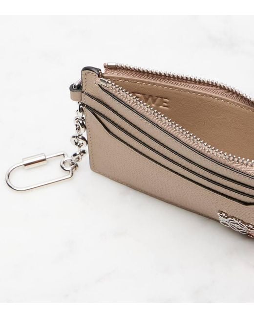Loewe Natural Anagram Leather Card Holder