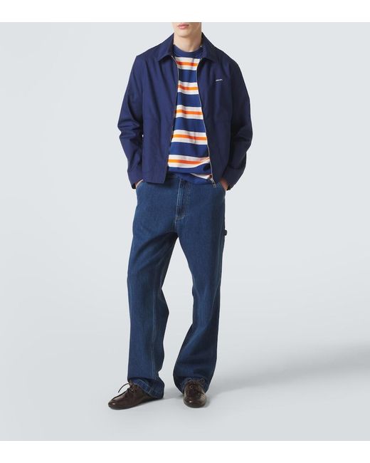 Prada Blue Technical Blouson Jacket for men