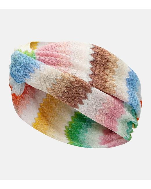 Missoni Pink Zigzag Lame Headband