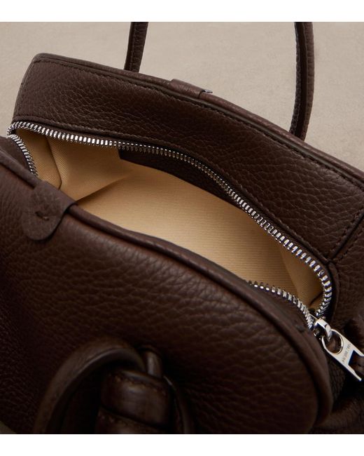 Jacquemus Brown Turismo Small Leather Bowling Bag
