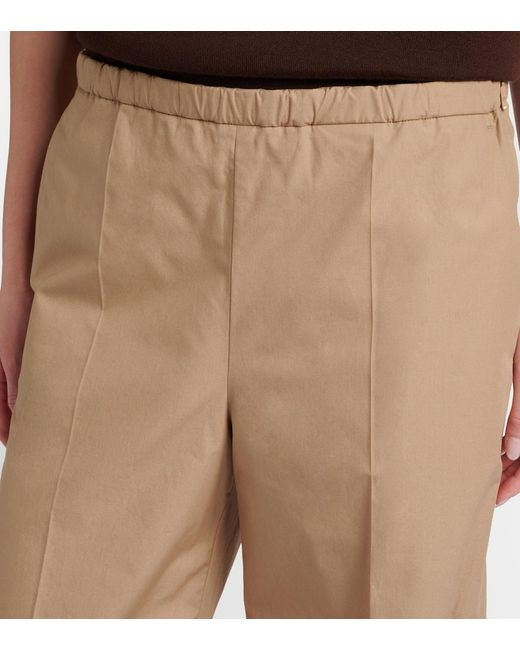 Moncler Natural Cotton Wide-Leg Pants
