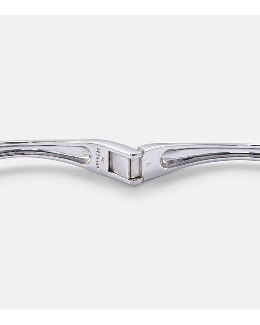 YEPREM Metallic Reign Supreme 18Kt Bangle With Diamonds And Sapphire