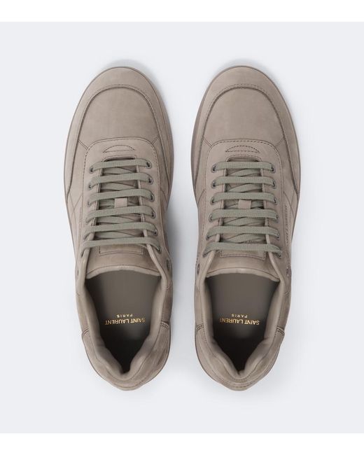 Saint Laurent Gray Sl/61 Suede Sneakers for men