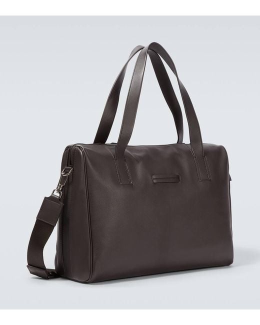 Sac De Voyage En Cuir Zegna pour homme en coloris Brown