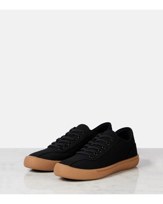 The Row Black Canvas Sneakers