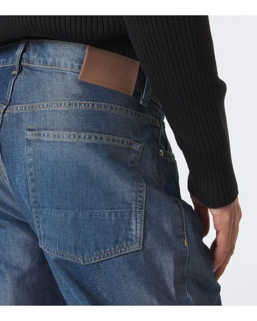Our Legacy Blue Third Cut Straight Jeans for men