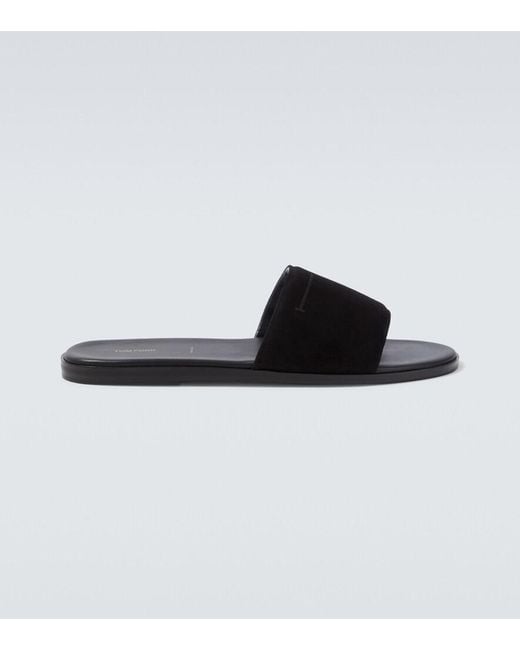 Tom Ford Black Suede Slides for men
