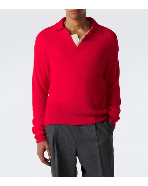 Pullover di Auralee in Red da Uomo