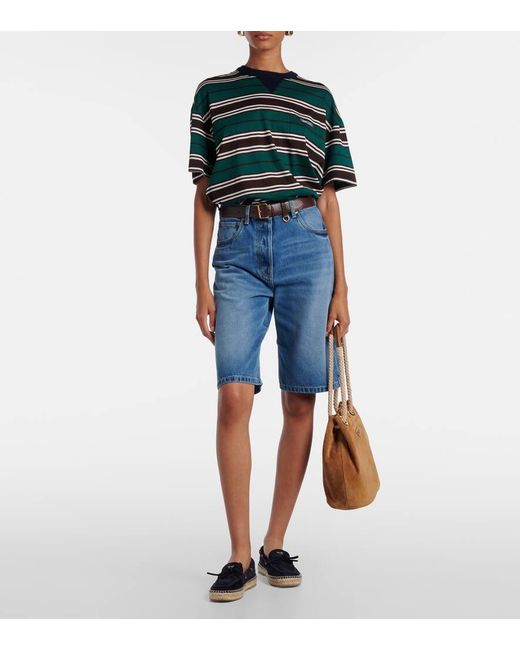 Prada Brown Mariner Small Suede Bucket Bag