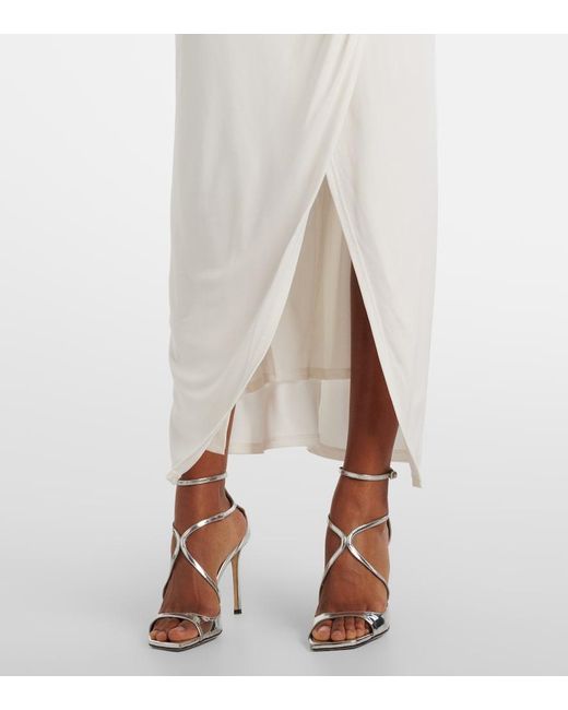 Staud White Talia Wrap Dress