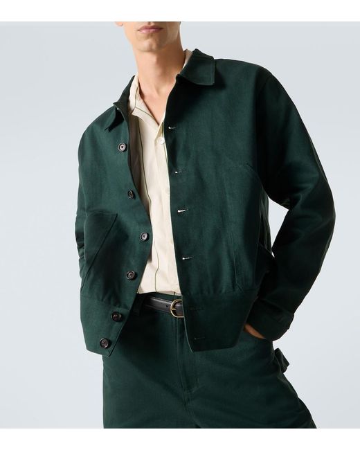 Bode Green Knolly Brook Cotton Twill Jacket for men