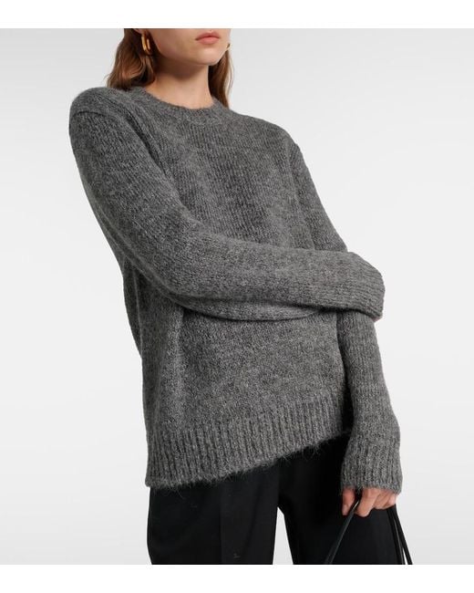 Jil Sander Gray Alpaca And Wool-Blend Sweater