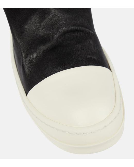 Rick Owens Black Kniestrumpf-Sneaker