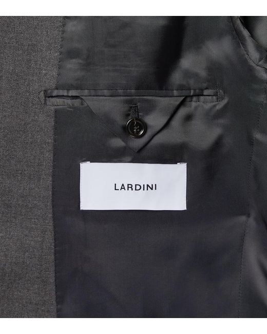 Lardini Black Double-Breasted Wool Blazer for men