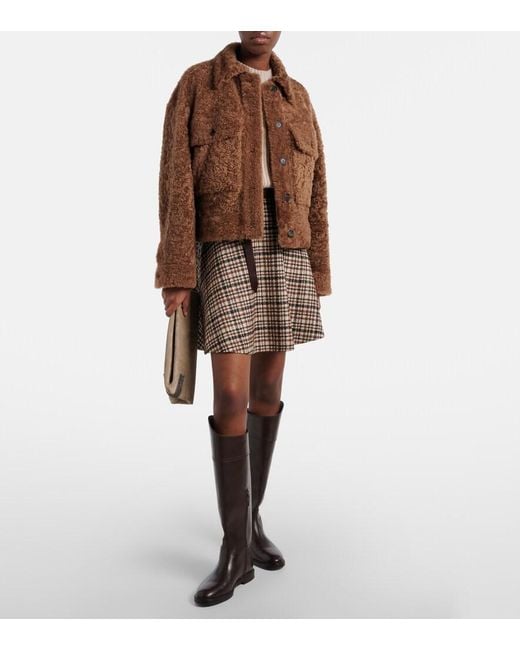 Brunello Cucinelli Brown Shearling Jacket