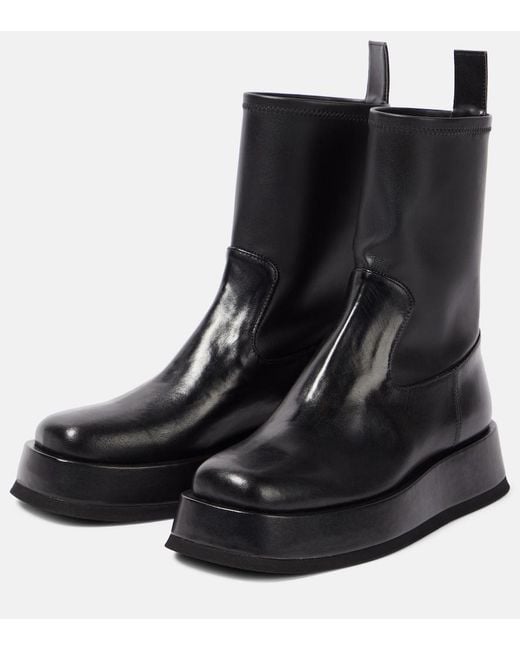 Gia Borghini Black Rosie Platform Ankle Boots