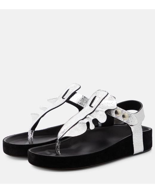 Isabel Marant Black Isela Metallic Sandals