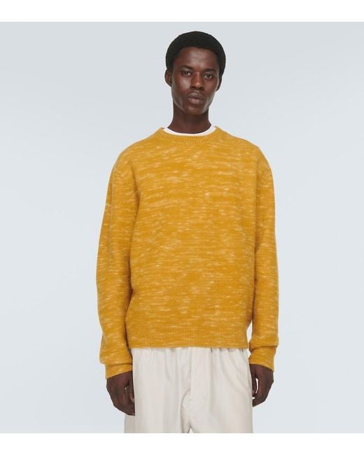 The Elder Statesman Yellow Jasper Cashmere And Mohair-Blend Sweater for men