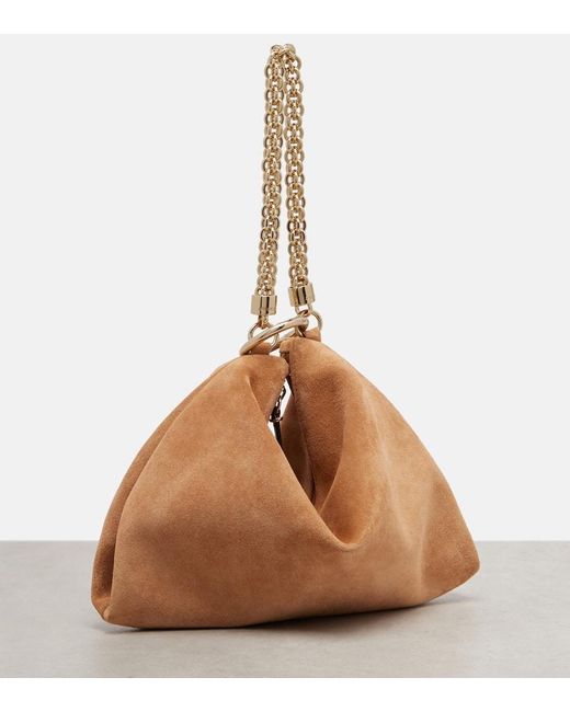Jimmy Choo Brown Clutch Callie Aus Veloursleder