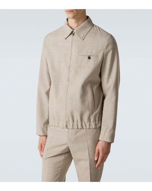 Slowear Natural Virgin Wool Blouson Jacket for men