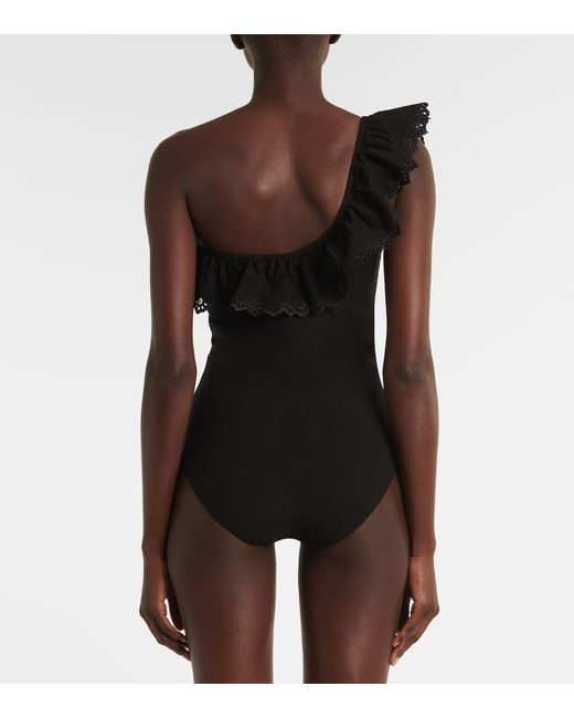 Ulla Johnson Black Badeanzug Solara Maillot