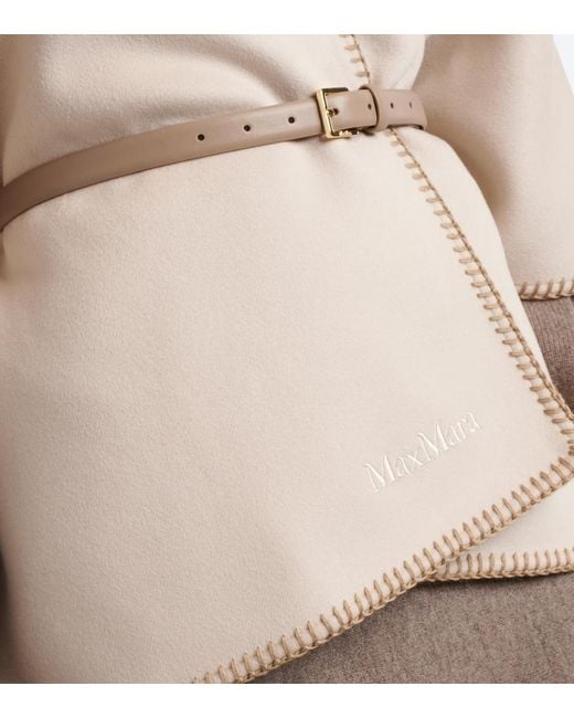 Max Mara Natural Virgin Wool Cape