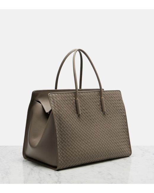 Bottega Veneta Brown Tote Bag Barbara Medium Aus Leder