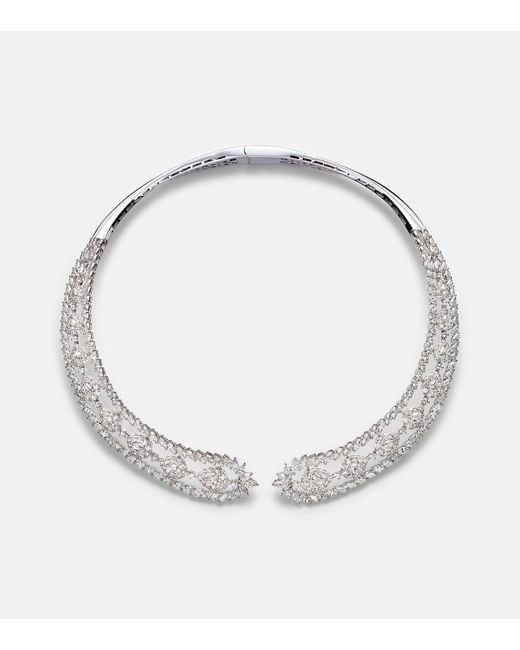 Collar Y-Couture De Oro Blanco De 18 Ct Con Diamantes YEPREM de color Metallic