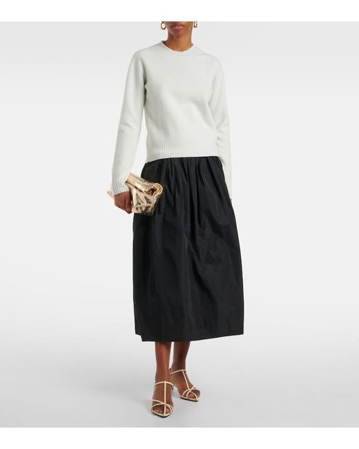 Jil Sander White Wool Sweater