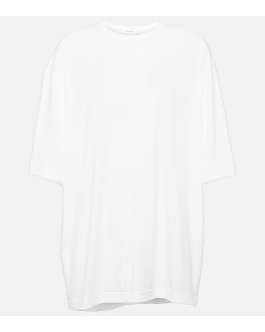The Row White Oversized Cotton Jersey T-shirt