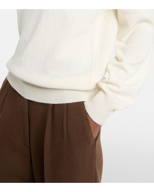 Blazé Milano White Highland Wool And Cashmere Polo Sweater