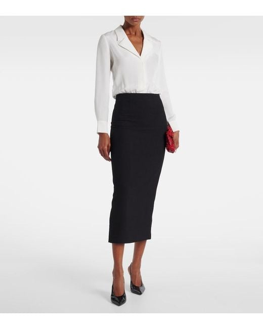 Roland Mouret White Silk Bodysuit