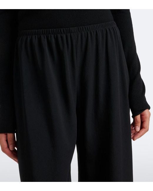 The Row Blue Gala Wool Wide-Leg Pants
