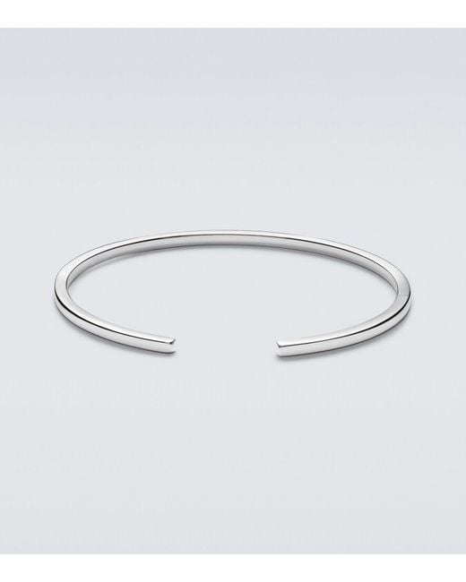 Mateo White Sterling Cuff Bracelet for men
