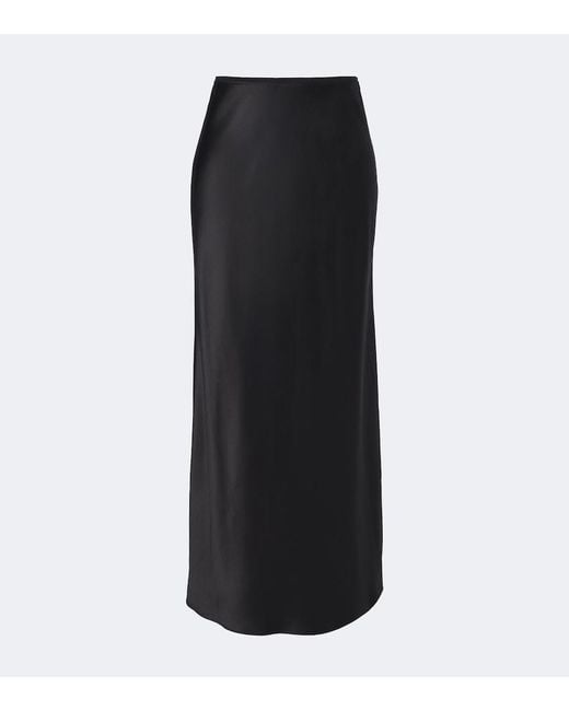Joseph Black Isaak Silk Satin Maxi Skirt