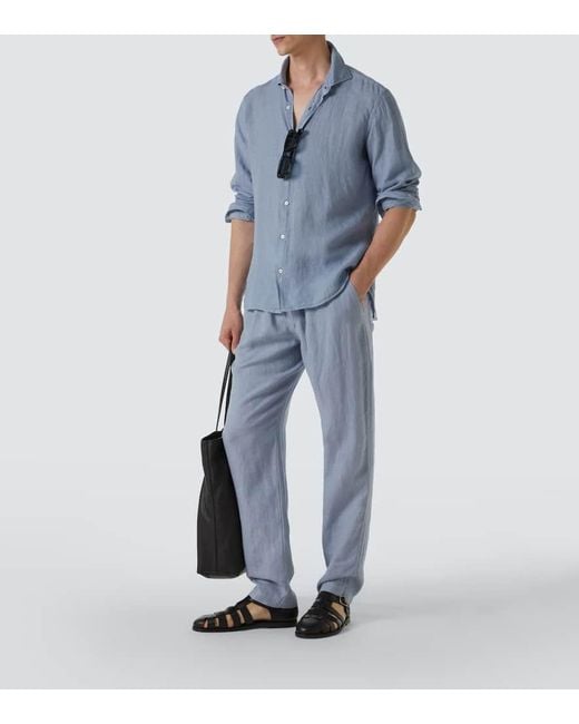 Pantaloni Regular di Thom Sweeney in Blue da Uomo