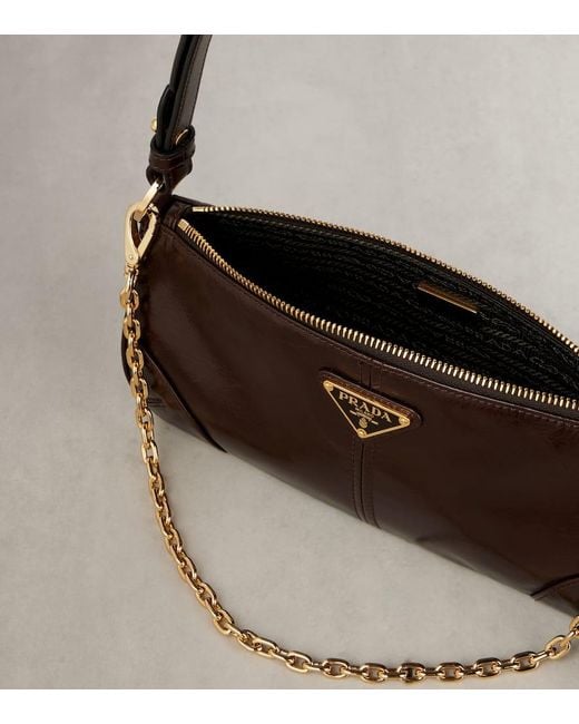 Prada White Schultertasche Bucket Bucket Aus Leder